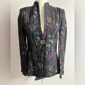 Cheryl Nash Women’s Jacket, S, Multicolored, Floral, Lightweight